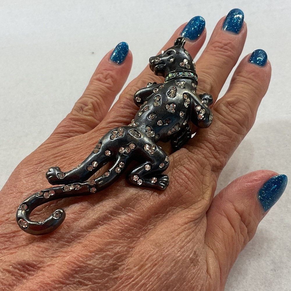 Panther Rhinestone Ring